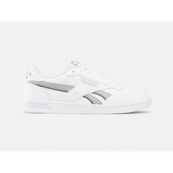 Buty na co dzień Reebok Court Advance. Białe buty sportowe męskie Reebok, z materiału, bez zapięcia, trekkingowe. Za 312.00 zł.