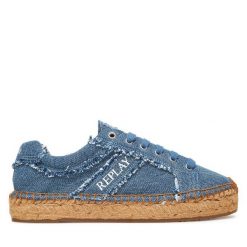 Espadryle REPLAY. Niebieskie espadryle damskie Replay, bez wzorów, bez obcasa, bez zapięcia. Za 309.99 zł.