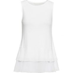 Top z falbanami bonprix biel wełny. Topy damskie marki DOMYOS. Za 59.99 zł.