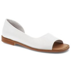 Sandały damskie Artiker, cholewka ze skóry naturalnej wsuwany fason zabudowana pięta, białe, 58C3442. Białe klapki damskie Artiker, bez wzorów, z materiału, eleganckie, bez obcasa, na płaskiej podeszwie. Za 199.00 zł.