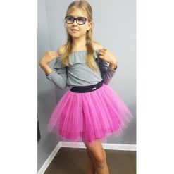 SMAF BODY SKIN BLUZKA FALBANA SZARA 4 (98/104). Szare t-shirty i topy dla dziewczynek LIGARI KIDS, bez wzorów, z bawełny, bez ramiączek. Za 49.99 zł.
