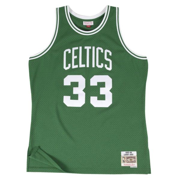 Tank Top Mitchell & Ness Swingman Jersey Boston Celtics '85 Bird kelly green. Zielone koszulki sportowe męskie Mitchell & Ness, uniwersalny, bez wzorów, z jeansu, retro, bez kołnierzyka. Za 486.45 zł.