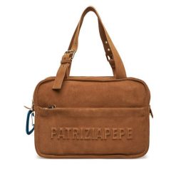 Torebka Patrizia Pepe. Brązowe torebki do ręki damskie Patrizia Pepe, bez wzorów, klasyczne, bez dodatków. Za 919.99 zł.