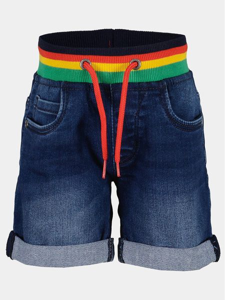 Blue Seven Szorty jeansowe 942527 X Granatowy Regular Fit. Niebieskie szorty dla chłopców Blue Seven, bez wzorów, z jeansu. Za 119.99 zł.