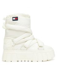 Tommy Jeans Śniegowce Tjw Chunky Snow Boot Nylon EN0EN02842 Biały. Białe śniegowce i trapery damskie Tommy Jeans, z jeansu. Za 489.99 zł.
