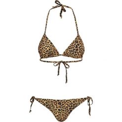 Bikini Damskie Z Nadrukiem Lamparta. Brązowe bikini damskie Urban Classics, s, bez wzorów. Za 121.99 zł.