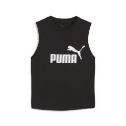 Damska wąska koszulka bez rękawów z logo No. 1 ESS PUMA Black. Białe koszulki sportowe damskie Puma, xs, bez wzorów, z gumy, bez kołnierzyka, bez ramiączek, do biegania. Za 69.99 zł.