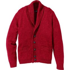 Sweter rozpinany Regular Fit bonprix ciemnoczerwony melanż. Kardigany męskie marki bonprix. Za 69.99 zł.