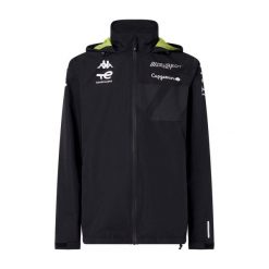 Kurtka wodoodporna Kappa Adverzipo Peugeot Sport. Czarne kurtki męskie Kappa, s, bez wzorów, z materiału, eleganckie, bez kaptura. Za 425.35 zł.