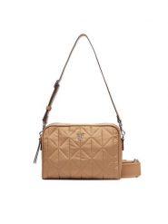 Calvin Klein Torebka Emblem Aop Jacquard Bucket LV04F3648G Beżowy. Brązowe listonoszki damskie Calvin Klein, bez wzorów, z materiału, bez dodatków. Za 409.99 zł.