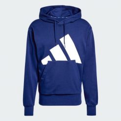 Bluza z kapturem Essentials Big Logo French Terry. Białe bluzy męskie Adidas, xl, bez wzorów, z materiału, z kapturem, na fitness i siłownię. Za 239.00 zł.