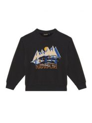 Napapijri Bluza B-Ellis NP0A8B3I Czarny Loose Fit. Czarne bluzy dla chłopców Napapijri, bez wzorów, z bawełny, bez ramiączek, bez kaptura. Za 309.99 zł.