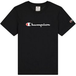 Koszulka damska Champion SS Tee 117534. Czarne koszulki sportowe damskie Champion, xs, bez wzorów, z bawełny, bez kołnierzyka, bez ramiączek. Za 135.84 zł.