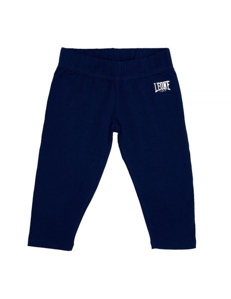 Foliowe legginsy capri dziewczęce. Czarne legginsy dla dziewczynek LEONE 1947 APPAREL, bez wzorów, z bawełny. Za 42.06 zł.