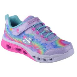 Buty sportowe Sneakersy dziewczęce, Skechers Flutter Heart Lights-Groovy Swirl. Czerwone buty sportowe dziewczęce Skechers, bez wzorów, bez zapięcia, trekkingowe, Skechers Sport. Za 269.99 zł.