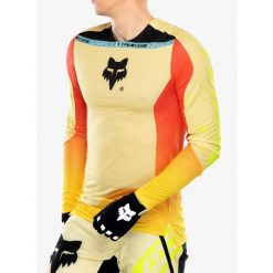 Bluza rowerowa męska Fox Flexair LS Jersey Elevated. Żółte buty sportowe męskie FOX, z jersey, bez zapięcia, rowerowe. Za 266.99 zł.