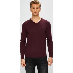 Tom Tailor Denim - Sweter. Brązowe swetry przez głowę męskie marki Tom Tailor Denim, z bawełny. Za 129.90 zł.