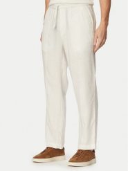 HUGO Spodnie materiałowe Cino 262FW 50562791 Kremowy Straight Fit. Białe spodnie materiałowe męskie Hugo, m, bez wzorów, z lyocellu. Za 549.99 zł.