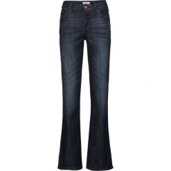 Dżinsy ze stretchem BOOTCUT bonprix ciemnoniebieski. Niebieskie jeansy damskie bonprix. Za 74.99 zł.