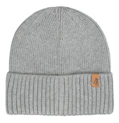Czapka Jesienno-Zimowa (beanie) – Alties - Popielata. Szare czapki i kapelusze męskie Alties, na zimę, bez wzorów, z dzianiny, sportowe. Za 59.00 zł.