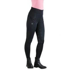 Legginsy jeździeckie pełno-dopalające dziewczęce York Alica. Czarne legginsy dla dziewczynek YORK, bez wzorów, z elastanu. Za 265.50 zł.