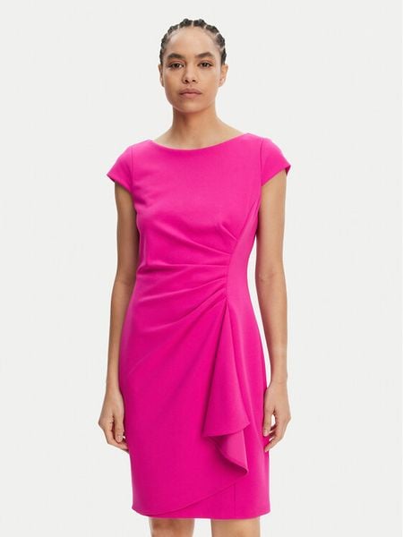 DKNY Sukienka koktajlowa DD5AC20B Różowy Slim Fit. Czerwone sukienki damskie DKNY, bez wzorów, z syntetyku, wizytowe, bez kołnierzyka, bez ramiączek. Za 369.99 zł.