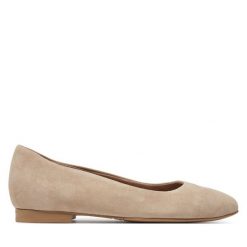 Baleriny Tamaris. Brązowe baleriny damskie Tamaris, bez wzorów, bez obcasa. Za 289.99 zł.
