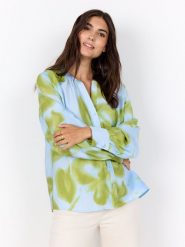 Soyaconcept® Bluzka - SC-Cate Kobiety wiskoza niebieski|zielony, S. Niebieskie bluzki damskie s, bez wzorów, z wiskozy, bez kołnierzyka, bez ramiączek. Za 169.95 zł.