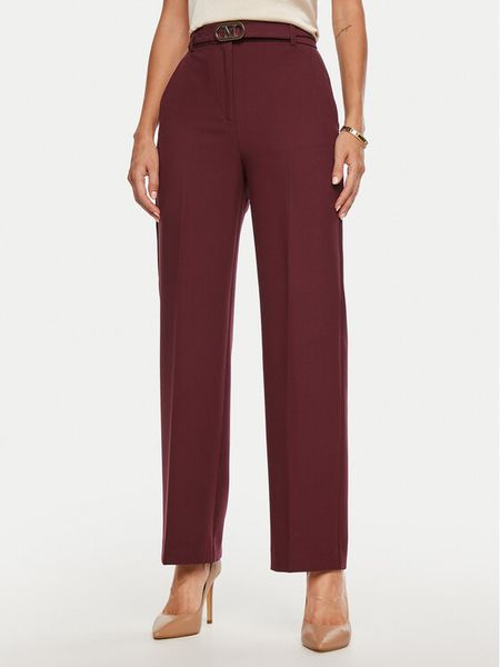 Marciano Guess Spodnie materiałowe Celia 4BGB03 7046A Bordowy Regular Fit. Czerwone spodnie materiałowe damskie Marciano Guess, z aplikacjami, z materiału. Za 949.99 zł.