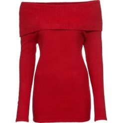 Sweter z odkrytymi ramionami bonprix ciemnoczerwony. Swetry damskie marki bonprix. Za 74.99 zł.