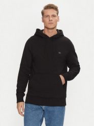 Calvin Klein Jeans Bluza Woven Label Hoodie J30J327113 Czarny Regular Fit. Czarne bluzy męskie Calvin Klein Jeans, m, bez wzorów, z bawełny, bez kaptura. Za 259.99 zł.