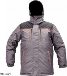 CERVA CREMORNE parka - męska zimowa parka, stały kaptur, przedłużony tył, 100% poliester - szary S. Szare parki męskie CERVA, na zimę, m, bez wzorów, z poliesteru, bez kaptura. Za 202.63 zł.