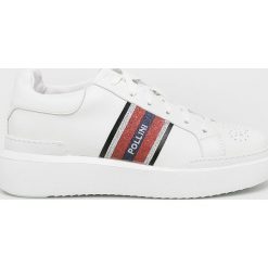 Pollini - Buty. Białe obuwie sportowe damskie Pollini, bez wzorów, z materiału. W wyprzedaży za 489.90 zł.