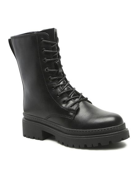 Jenny Fairy Trapery WS5680-17 Czarny. Czarne kozaki damskie Jenny Fairy, ze skóry. Za 169.99 zł.