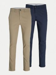 Jack & Jones Komplet 2 par spodni 12180705 Kolorowy Slim Fit. Spodnie materiałowe męskie Jack & Jones, m, bez wzorów, z bawełny. Za 239.99 zł.