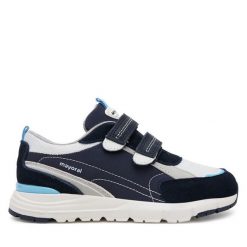 Sneakersy Mayoral. Niebieskie trampki i tenisówki chłopięce Mayoral, bez wzorów, bez zapięcia. Za 149.99 zł.