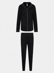 Hunkemöller Piżama 203193 Czarny Comfortable Fit. Czarne koszule nocne damskie Hunkemöller, xl, bez wzorów, z wiskozy, bez ramiączek. Za 209.99 zł.