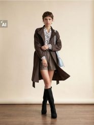 Wzorzysta bluzka z ozdobnym wiązaniem - wielobarwny. Bluzki damskie Sinsay, l, bez wzorów, bez kołnierzyka, bez ramiączek. Za 39.99 zł.