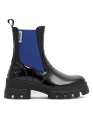 Jenny Fairy Botki SPEEDY HY8757-18 Czarny. Czarne botki damskie Jenny Fairy, z materiału, bez obcasa, na płaskiej podeszwie, bez zapięcia. Za 179.99 zł.