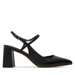 Sandały Aldo. Czarne sandały damskie Aldo, bez wzorów, bez obcasa, na słupku, bez zapięcia. Za 359.99 zł.