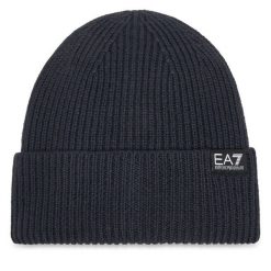Czapka EA7 Emporio Armani. Niebieskie czapki i kapelusze męskie EA7 Emporio Armani, na zimę, bez wzorów. Za 179.99 zł.