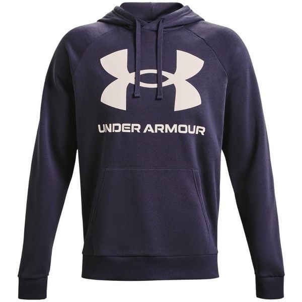 Bluza męska Under Armour Rival Fleece Big Logo HD. Fioletowe bluzy męskie Under Armour, m, bez wzorów, z dresówki, bez kaptura, na fitness i siłownię. Za 179.52 zł.