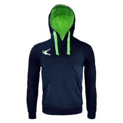 Bluza z kapturem z bawełny LIXIS. Niebieskie bluzy męskie ELPLAYER, bez wzorów, z bawełny, z kapturem, na fitness i siłownię. W wyprzedaży za 87.00 zł.
