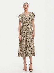 French Connection Sukienka codzienna 71YCV Khaki Regular Fit. Brązowe sukienki damskie French Connection, na co dzień, bez wzorów, z wiskozy, bez kołnierzyka, bez ramiączek, proste. Za 339.99 zł.