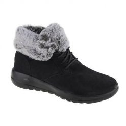 Buty trekkingowe damskie Skechers ON The GO Joy Plush Dreams. Czarne obuwie sportowe damskie Skechers, bez wzorów, z zamszu, trekkingowe, Skechers Sport. Za 289.00 zł.