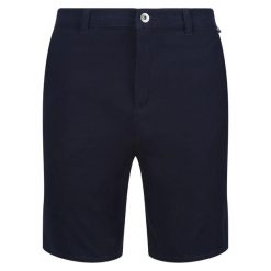 Szorty chino Regatta Sabden. Niebieskie krótkie spodenki sportowe męskie Regatta, l, bez wzorów, z bawełny, trekkingowe. W wyprzedaży za 187.50 zł.