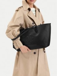 Beverly Hills Polo Club Torebka CWBEO-BHPC-L-006-10 Czarny. Czarne torebki do ręki damskie Beverly Hills Polo Club, bez wzorów, ze skóry, bez dodatków. Za 229.99 zł.