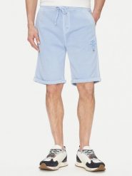 Aeronautica Militare Szorty sportowe 251BF016F583 Błękitny Regular Fit. Niebieskie krótkie spodenki sportowe męskie Aeronautica Militare, m, bez wzorów, z bawełny. Za 459.99 zł.