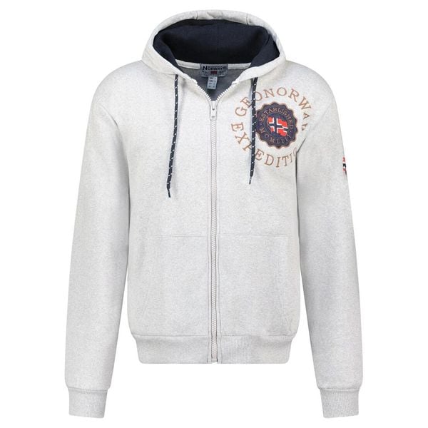 Bluza Geographical Norway GEGANTO BLENDED GREY DB MEN 100 mieszana szarość. Szare bluzy męskie Geographical Norway, s, bez wzorów, bez kaptura. Za 139.00 zł.