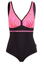 Beco Zebra Vibes kostium kąpielowy V-neck C, różowo-pomarańczowy. Brązowe kostiumy jednoczęściowe damskie Beco, m, bez wzorów, z elastanu, eleganckie, do pływania. Za 327.99 zł.